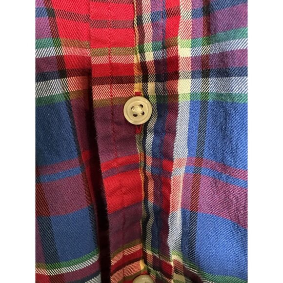 Ralph Lauren Plaid Button-up Shirt Men’s Size Large Classic Fit Red Blue Green - Picture 3 of 7